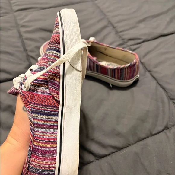Vans Multicolor Striped Sneakers Size 7 Womens - Picture 3 of 5